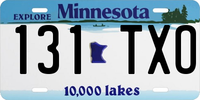 MN license plate 131TXO