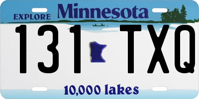 MN license plate 131TXQ