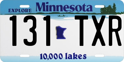 MN license plate 131TXR