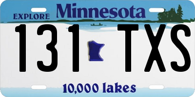 MN license plate 131TXS