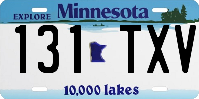 MN license plate 131TXV