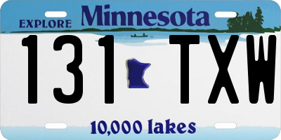 MN license plate 131TXW