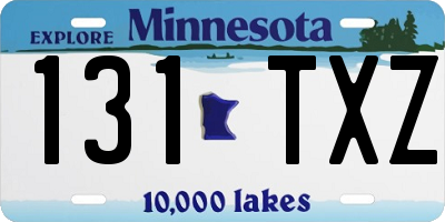 MN license plate 131TXZ
