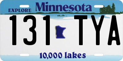 MN license plate 131TYA