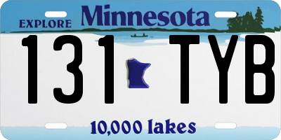 MN license plate 131TYB