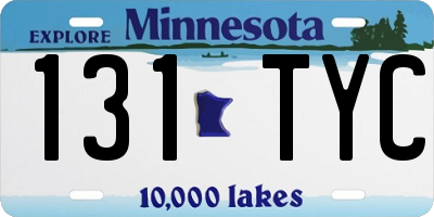 MN license plate 131TYC