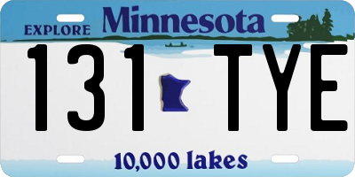 MN license plate 131TYE