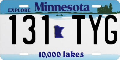 MN license plate 131TYG