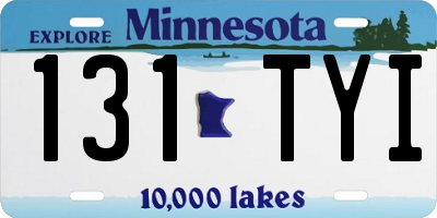 MN license plate 131TYI