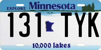 MN license plate 131TYK