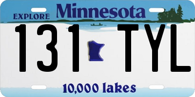 MN license plate 131TYL