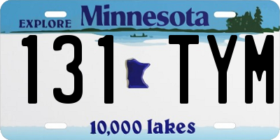 MN license plate 131TYM