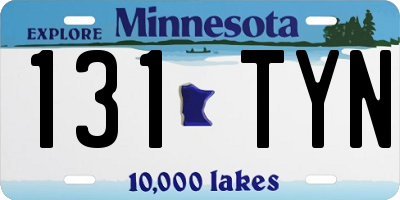 MN license plate 131TYN