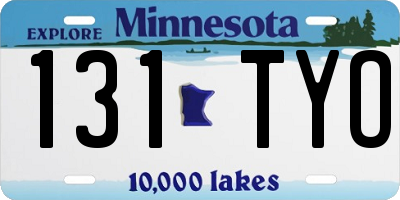 MN license plate 131TYO