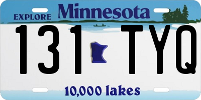 MN license plate 131TYQ