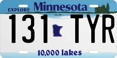 MN license plate 131TYR