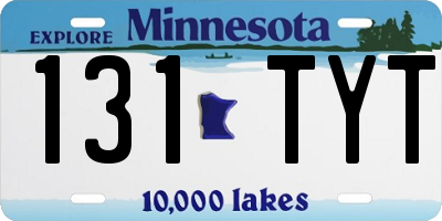 MN license plate 131TYT
