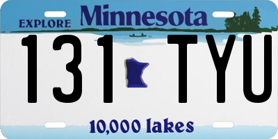 MN license plate 131TYU