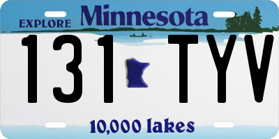 MN license plate 131TYV