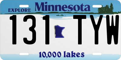 MN license plate 131TYW
