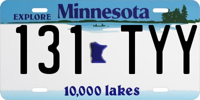 MN license plate 131TYY