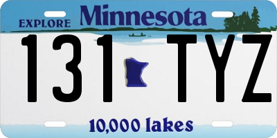MN license plate 131TYZ