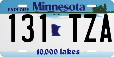 MN license plate 131TZA