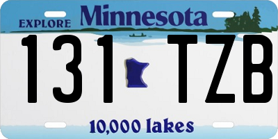 MN license plate 131TZB