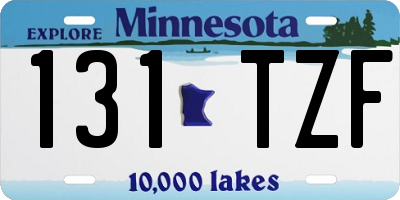 MN license plate 131TZF