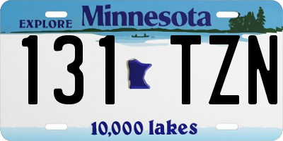 MN license plate 131TZN