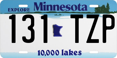 MN license plate 131TZP