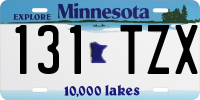MN license plate 131TZX