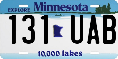 MN license plate 131UAB