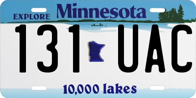 MN license plate 131UAC