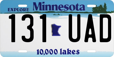 MN license plate 131UAD