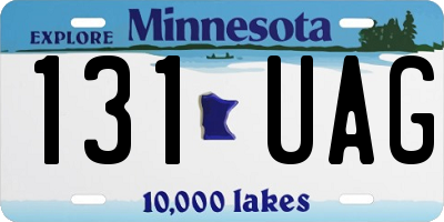 MN license plate 131UAG