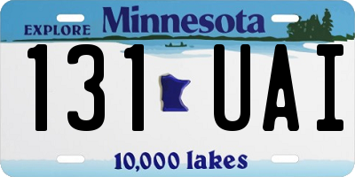 MN license plate 131UAI