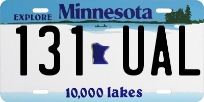 MN license plate 131UAL