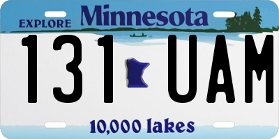MN license plate 131UAM