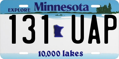 MN license plate 131UAP
