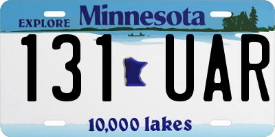 MN license plate 131UAR