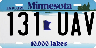 MN license plate 131UAV