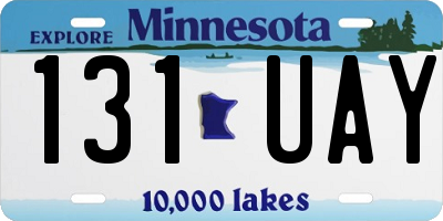 MN license plate 131UAY