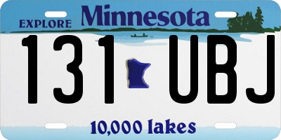 MN license plate 131UBJ