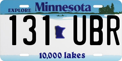MN license plate 131UBR