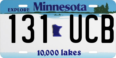 MN license plate 131UCB