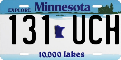 MN license plate 131UCH