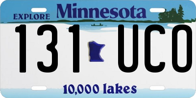 MN license plate 131UCO