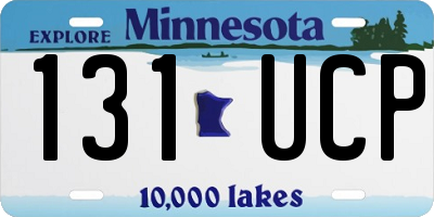 MN license plate 131UCP