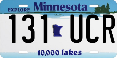 MN license plate 131UCR